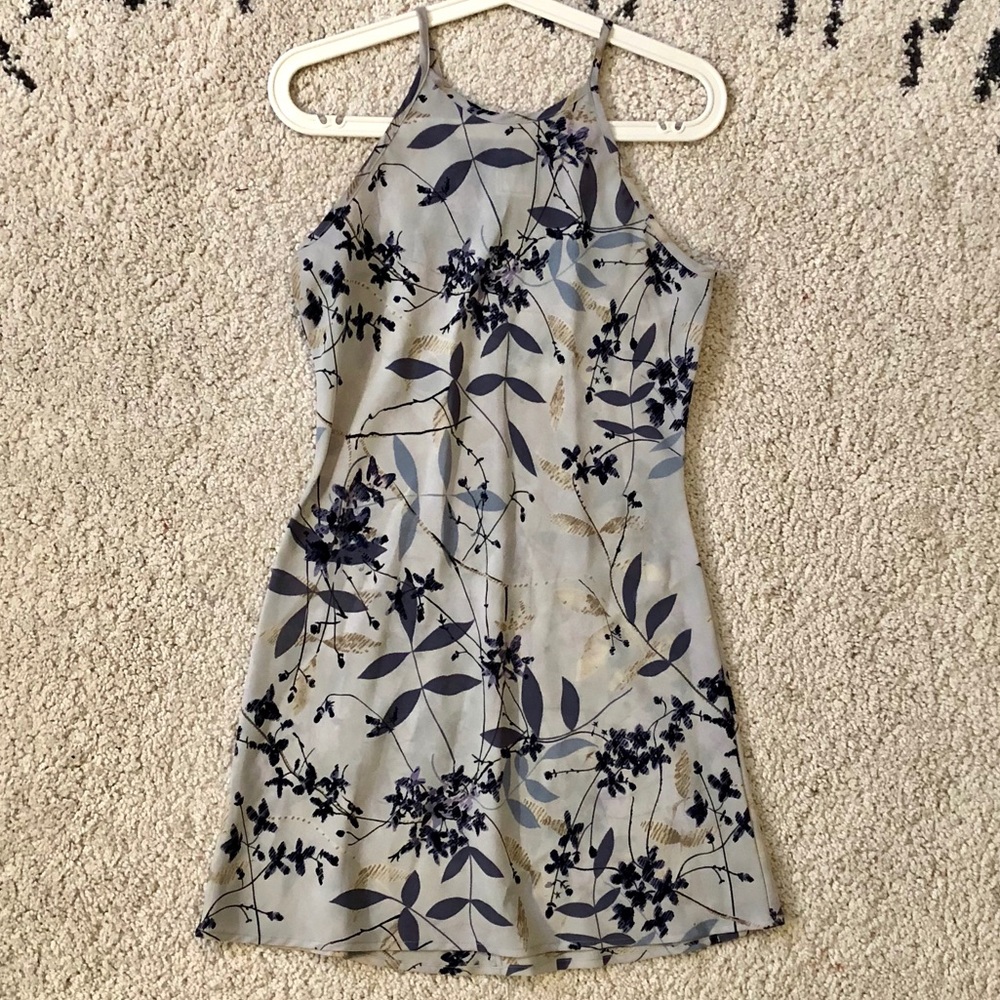 Blue print shift dress